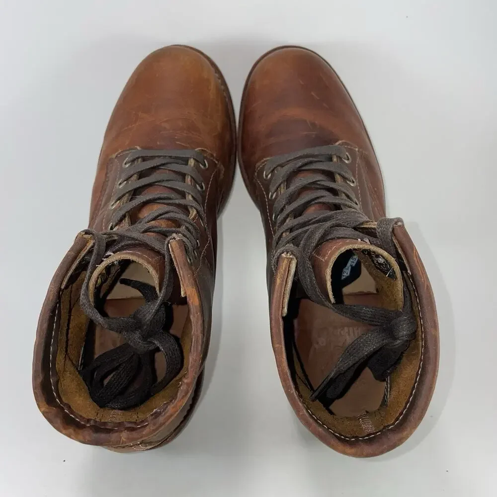 Chippewa Service Boots Mens Size 7.5 D Brown Oiled Leather 6